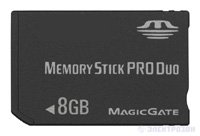 - Memory Stick Pro Duo 8  Silicon Power , ( SP008GBMPD000V30 )