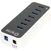 5bites  USB HB37-305PWH USB 7 ports Black-White