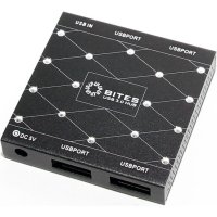   5bites (HB34-302PBK) 4-port USB3.0 Hub + ..