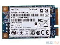   SSD mSATA 64 Gb SanDisk X110 (R495/W155MB/s) (SD6SF1M-064G-1022I)