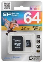   Silicon Power Elite microSDXC 64Gb Class 10 UHS-I U1 + ADP (50/15 Mb/s)