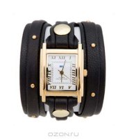    La Mer Collections "Stud Black Gold Square". LMSW1001