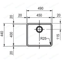   Franke KBX 110-45 122.0036.608 .  