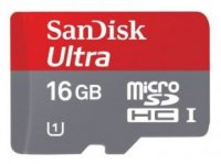   SanDisk MicroSDHC 16Gb Ultra Class10 + SD Adapter + Memory Zone Android App