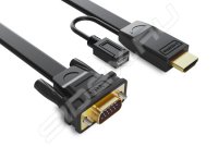 Greenconnection (GC-HD2VGA5-1.8m) - HDMI -) VGA(15M) (,  microUSB)