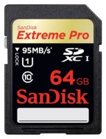 - SecureDigital 64Gb SanDisk Extreme Pro SDXC UHS Class 1 95MB/ s (SDSDXPA-064G-X46)