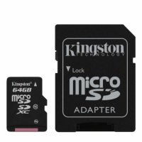   64Gb - Kingston - Micro Secure Digital XC Class 10 SDCX10/64GB    SD (