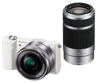  Sony Alpha A5000 Kit 16-50, 55-210 mm White