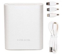  KS-is Power Bank KS-239 Silver (USB 2.1A, 10400mAh, 3 , Li-lon)