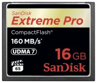   16Gb - SanDisk Extreme Pro CF 160MB/s - Compact Flash SDCFXPS-016G-X46