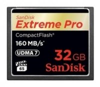   32Gb - SanDisk Extreme Pro CF 160MB/s - Compact Flash SDCFXPS-032G-X46