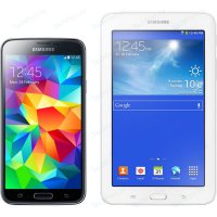  Samsung SM-G900F Galaxy S5 16Gb blue + Tab 3 Lite Wi-Fi white