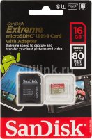   microSDHC UHS-I SANDISK 16 , 80 /, Class 10, SDSDQX-016G-U46A, 1 .,  S