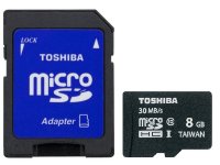   8Gb - Toshiba - Micro Secure Digital HC Class 10 SD-C008UHS1 BL5A    SD