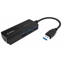  USB3.0 - RJ45 (1Gbps) Orico (HR02-U3) + 3port Hub