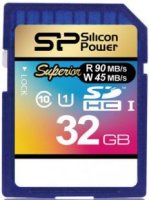   Silicon Power (SP032GBSTHDU3V10SP) microSDHC Memory Card 32Gb UHS-I U3 + microSD--)SD A