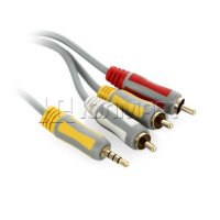   DeLink Jack 3,5 . 4pin-3RCA 2 , Grey, 