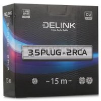   DeLink Jack 3.5 - 2RCA 15 , Grey, 