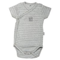     Babu Short sleeve Bodysuit grey stripe (0-3 )