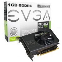 EVGA GeForce GTX 750  PCI-E 1GB GDDR5 128bit 28nm 1020/5012MHz TDP 55  DVI(HDCP)/HDMI/Di