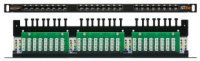 NIKOMAX NMC-RP24UD2-HU-BK  19", 0,5U, 24 , .5e, RJ45/8P8C, 110/KRONE, T568A/B, 