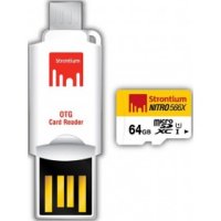   MicroSD 64Gb Strontium Nitro (SRN64GTFU1T) Class 10 microSDHC+adapter+USB reader