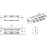 Hyperline FO-FPM-W120H32-24LC-BL   FO-19BX  24 LC , 24 ,  OS1/OS2