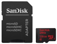   microSDXC 128Gb Class10 Sandisk SDSDQUAN-128G-G4A Android Ultra+SD Adapter+Memory Zone An