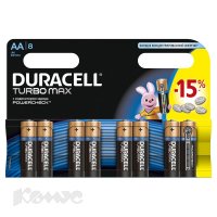 Duracell   LR6 8BL, AA,Turbo Max (6+2 /)