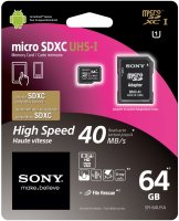   microSDHC 64    SDSony SR64UYAT class 10