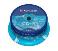  CD-R Verbatim 700 Mb, 52x, Cake Box (25), DL+, LightScribe (25/200)