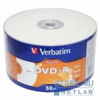  DVD-R Verbatim 4.7 Gb 16x DataLife Inkjet Printable Shrink (50 ) (43793)