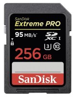   SD 256GB SanDisk SDXC Class 10 UHS-I Extreme Pro, 95 MB/s