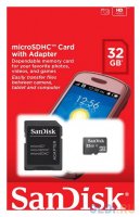   MicroSD 32Gb SanDisk (SDSDQM-032G-B35A) Class 4 microSDHC + SD 