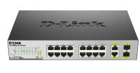  D-Link (DES-1018P) 18-port PoE Switch (8UTP 10/100Mbps PoE + 8UTP 10/100Mbps + 2Combo 100