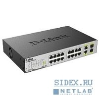   D-Link DES-1018MP, A1A   16  10, 100BASE-TX   PoE