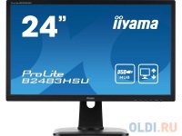  24" iiYama Pro Lite B2483HSU-B1DP  TN 1920x1080 250 cd/m^2 2 ms DVI DisplayPort VGA US