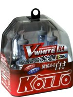   KOITO H4 Whitebeam Vwhite 3700K 12V 60/55W,  2 , P0746W