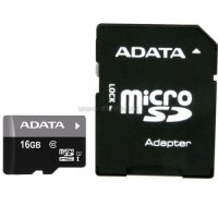   16Gb - A-Data Premier - Micro Secure Digital HC Class 10 UHS-I U1 AUSDH16GUICL10-RA1 