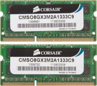 Corsair Laptop Memory (CMSO8GX3M2A1333C9) DDR-III SODIMM 8Gb KIT 2*4Gb (PC3-10600) CL9 (for