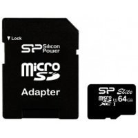   SD 64Gb Silicon Power Elite (SP064GBSTXBU1V10-SP) SDXC Class 10 UHS-1 + 