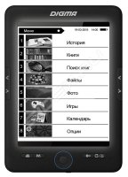   Digma R656 6" E-ink HD Pearl 600MHz 64Mb/4Gb/microSDHC/ /FM 