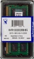   SO-DIMM 8  DDR3 SDRAM Kingston "ValueRAM" KVR1333D3S9/8G (PC10666, 1333 , CL9) (r