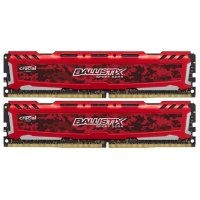   Crucial Ballistix Sport Red DDR4 UDIMM 2400MHz PC4-19200 CL16 - 8Gb KIT (2x4Gb) BLS2C4