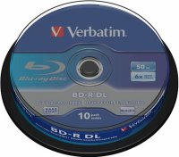 Blu-Ray Verbatim 50 , 6x, 10 ., Cake Box, (43746),  -