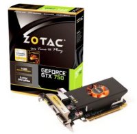  1Gb (PCI-E) DDR-5 ZOTAC (GeForce GTX750 LP) (RTL) D-Sub+DVI+HDMI