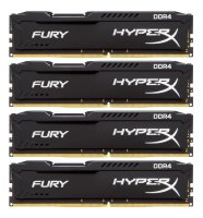   Kingston HyperX Fury PC4-21300 DIMM DDR4 2666MHz CL15 - 16Gb KIT (4x4Gb) HX426C15FBK4/