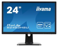 24"   IIYAMA ProLite B2483HSU-B1DP (Black)  (LCD,Wide,1920x1080,D-Sub,DV