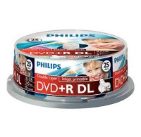 DVD+R Philips 8.5 , 8x, 25 ., Cake Box, , Printable, (9652),  DVD 