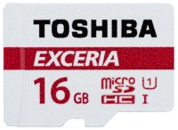   MicroSD 16Gb Toshiba Exceria (THN-M301R0160EA) Class 10 microSDHC + Adapter